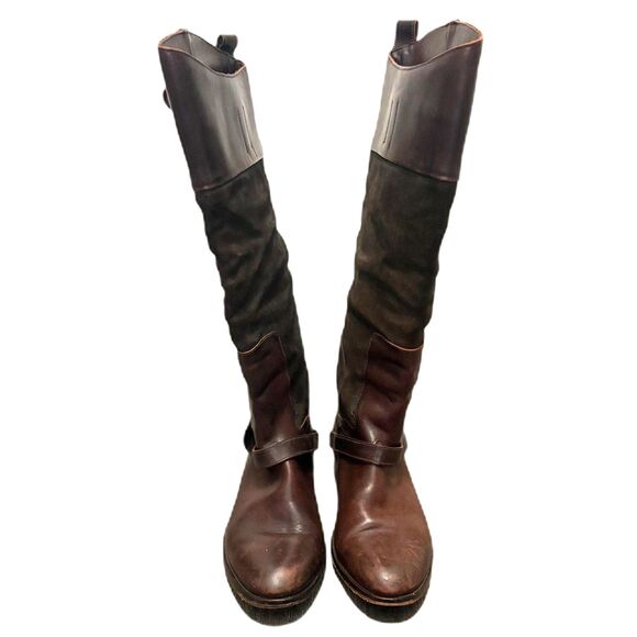 Golden Goose Charlye Riding Boots Santa Fe Suede Leather Distressed Size 36 (6) - Picture 4 of 11